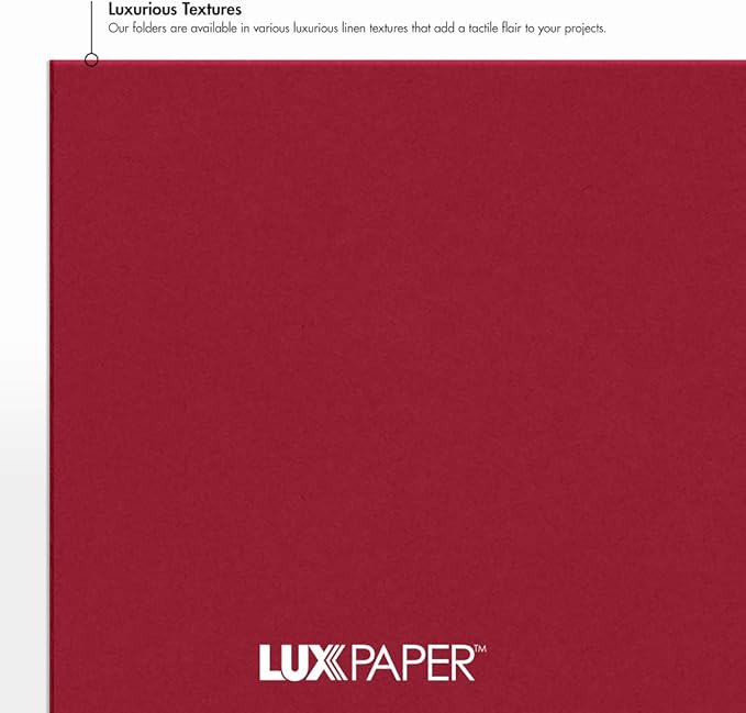 LUXPaper 9.5" x 12" Certificate Holders | Burgundy Linen | 100lb. Cover | 100 - Image 6