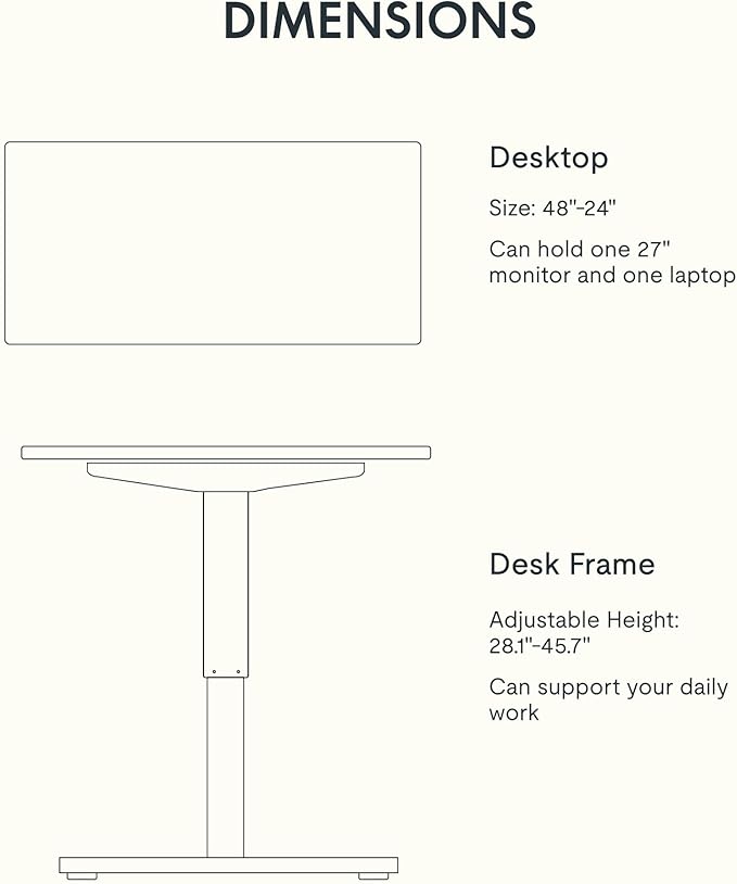 FLEXISPOT EN1 Bamboo Standing Desk, 48 x 24 Inches Whole-Piece Electric Height - Image 7
