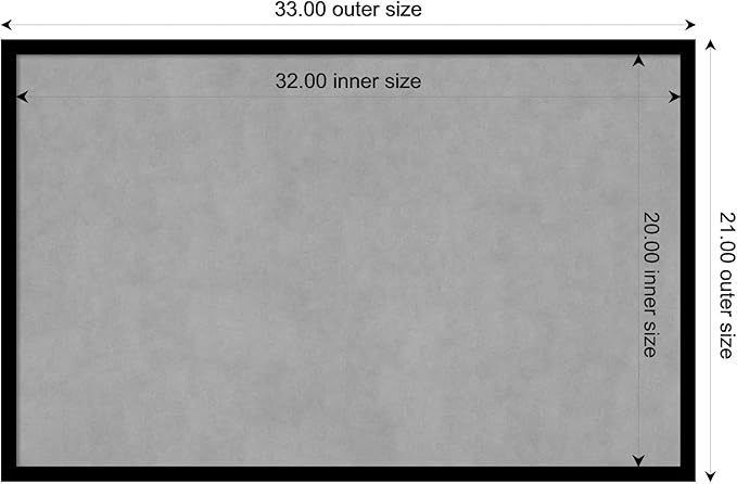 Amanti Art Black Framed Magnetic Board 21x33 Large Vision Board - Image 4