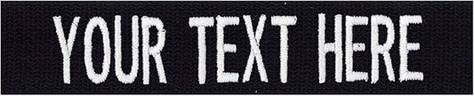 Custom Uniform Name Tapes Solid Colors. Black Webbing, 3.5 Inch Sew on by NORTHERNSAFARI