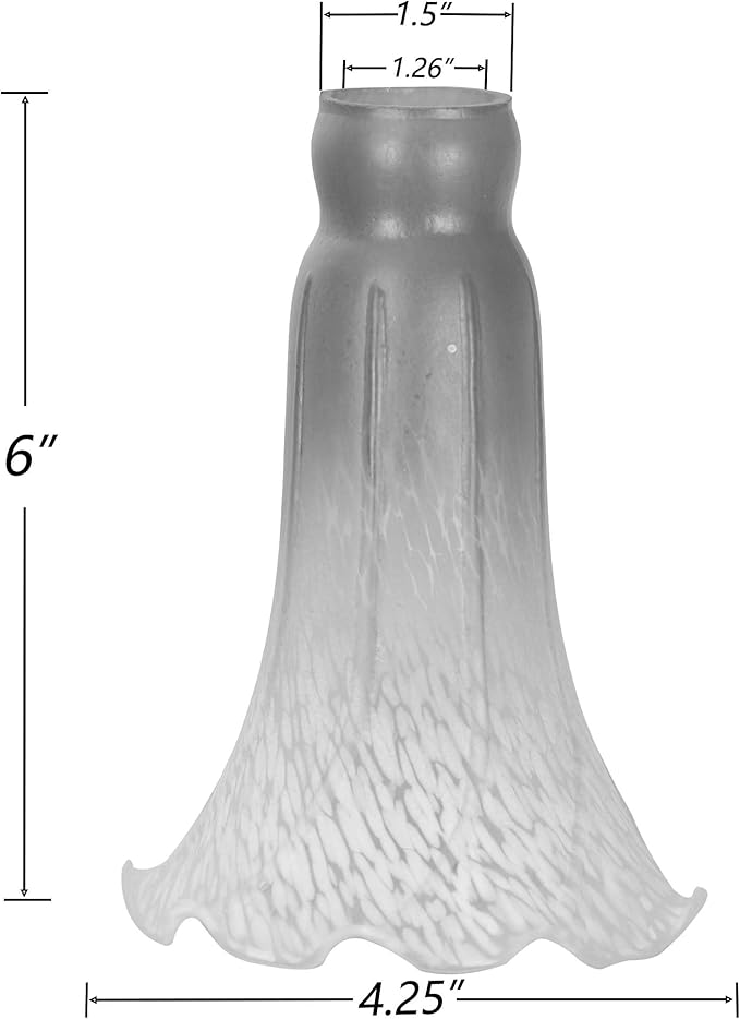 Bieye LS06 Lily Flower Blown Glass Lampshade - Image 3