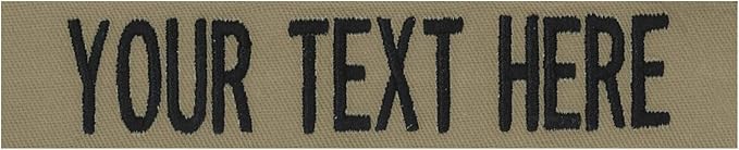 Custom Uniform Name Tapes Solid Colors. Coyote Tan Fabric, 4 Inch Sew on by NORTHERNSAFARI