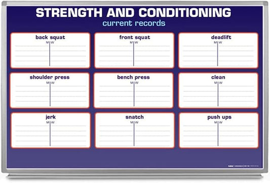 Strength and Conditioning Whiteboard 60" x 40" by CreativeSafetySupply