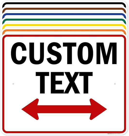 Custom Arrow, Custom Directional Sign, Two Way Arrow, 24x30 Inches, Rust Free by MySignCenter