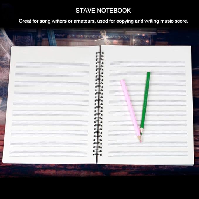 Blank Sheet Music Composition Notebooks 100 Pages Stave Notebook, Musical - Image 4