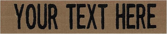 Custom Uniform Name Tapes Solid Colors. Coyote Brown Fabric, 4 Inch Sew on by NORTHERNSAFARI