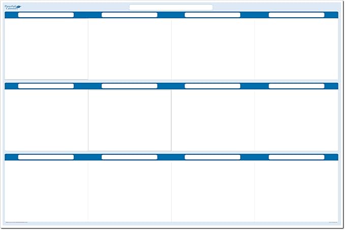Sky Blue 12 Section Task, Objective and Goals Planning System Horizontal 32" - Image 2