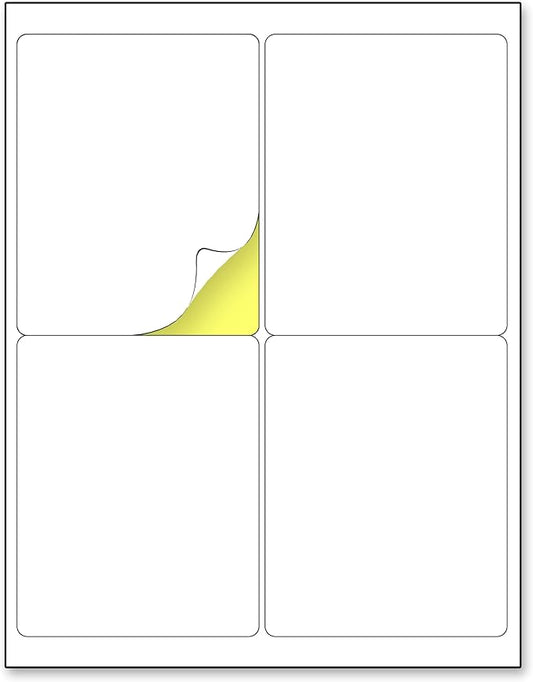 200 Sheets, Large White Labels Stickers by TownStix