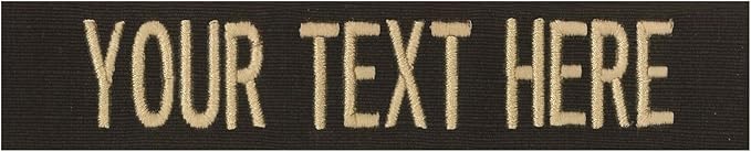 Northern Safari Custom Uniform Name Tapes Solid Colors. Dark Brown Fabric by NORTHERNSAFARI