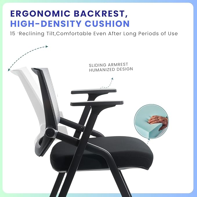 BLANEDUO, 10 Pack Foldable Office Chair - Image 3