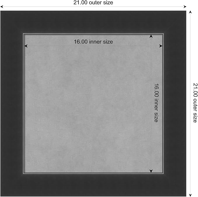 Amanti Art Black Framed Magnetic Board 21x21 Small Vision Board - Image 3