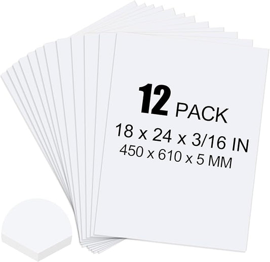 ToLanbbt 12 Pack White Foam Board, Displaying by ToLanbbt