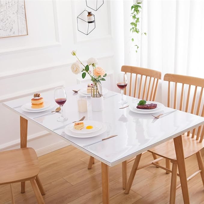 Eisdroma 20" x 42" Clear Table Cover Protector, Waterproof & Heat Resistant - Image 5