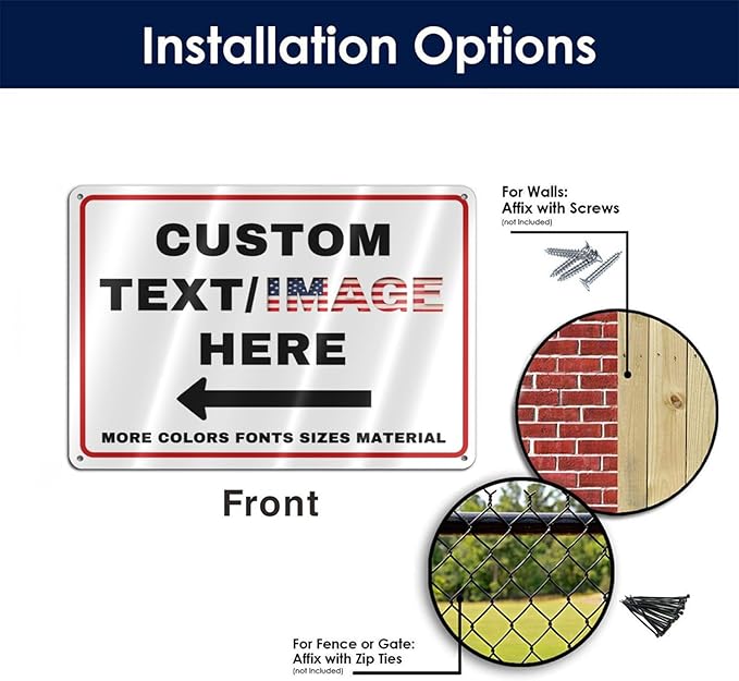 Custom Directional Arrow Sign Large, Glow in the Dark/Reflective Option - Image 8