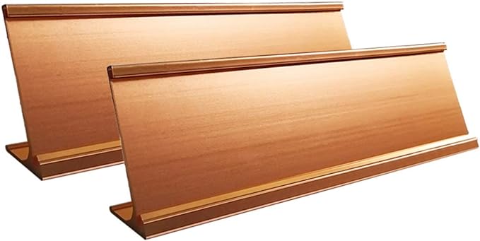 2" x 8" Aluminum Desk Name Plate Holder, Office Business Desk Sign Holder by Unknown