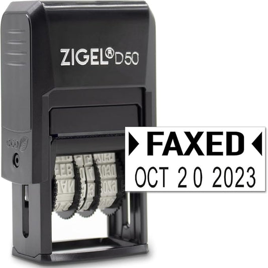 ZIGEL D50 Date Stamp with FAXED by ZIGEL