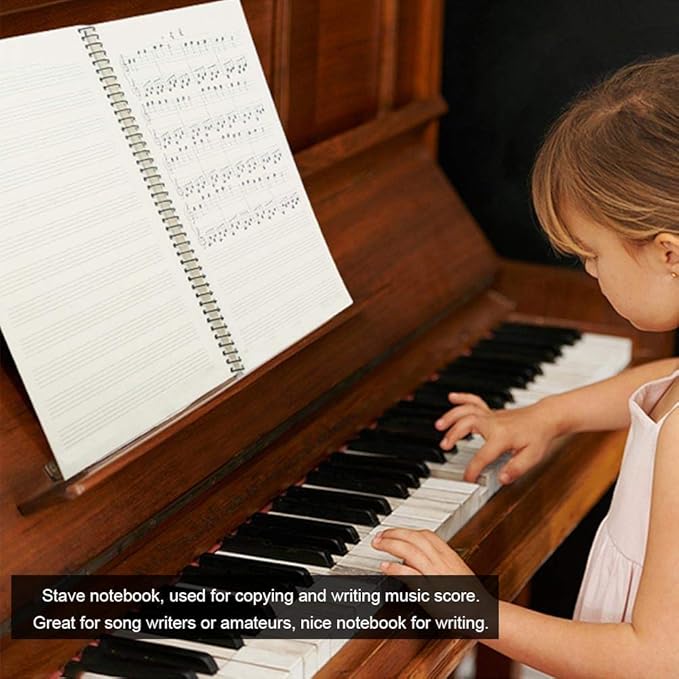 Blank Sheet Music Composition Notebooks 100 Pages Stave Notebook, Musical - Image 5
