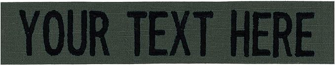 Custom Uniform Name Tapes Solid Colors. Olive Drab Ripstop, 3.5 Inch Hook by NORTHERNSAFARI