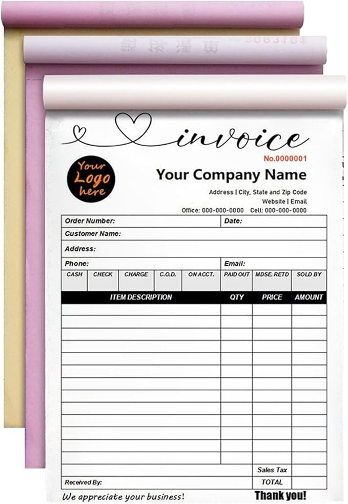 Custom Invoice Book in 3-Part /2-Part Receipt Book - Image 8