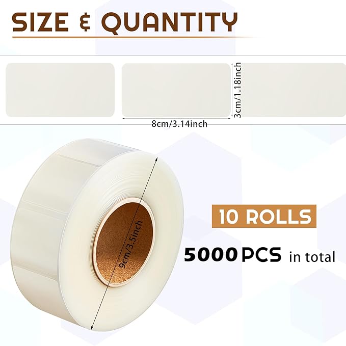 Zonon 750 Pcs Clear Labels Label Protector Clear Stickers Wafer Seals - Image 2