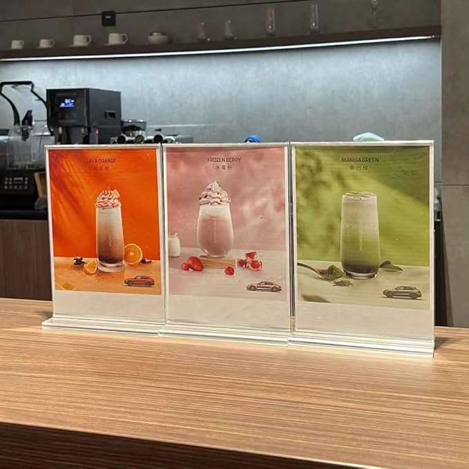 newnewshow Acrylic Sign Holder 11x8.5 Inch 3 Pack Horizontal T Shape - Image 4