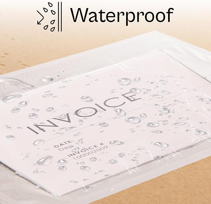 PSBM 1000 PCS 5.12 x 8 Inch Clear Blank Packing List Envelopes, Shipping - Image 5