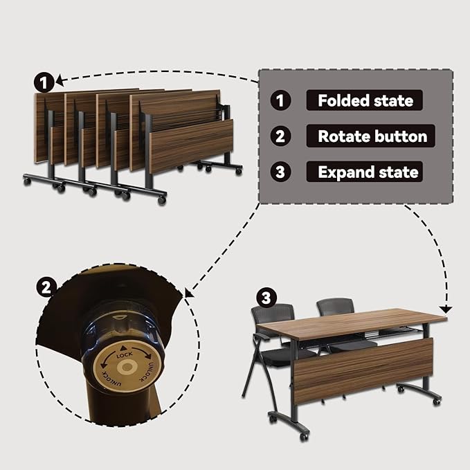 Folding Conference Table, Large Conference Room Table - Image 4