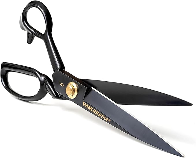 Sewing Scissors, 9 Inch Fabric Dressmaking Scissors Heavy Duty Shears Sharp by Vanleestar