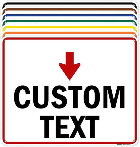Custom Arrow, Custom Directional Sign, Down Arrow, 24x30 Inches, 55 mil thick by MySignCenter