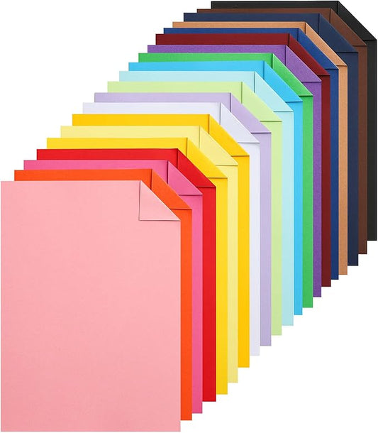Silunkia 40 Sheets Colored Cardstock A4 Craft Paper, 20 Assorted Colors by Silunkia