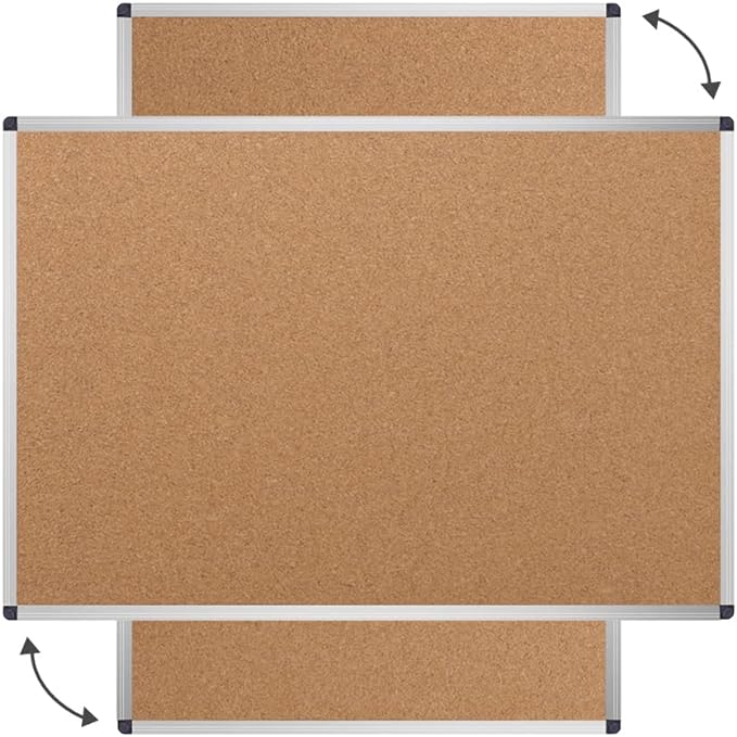 VIZ-PRO Cork Notice Board, 18 X 12 Inches, Cork Bulletin Board - Image 3