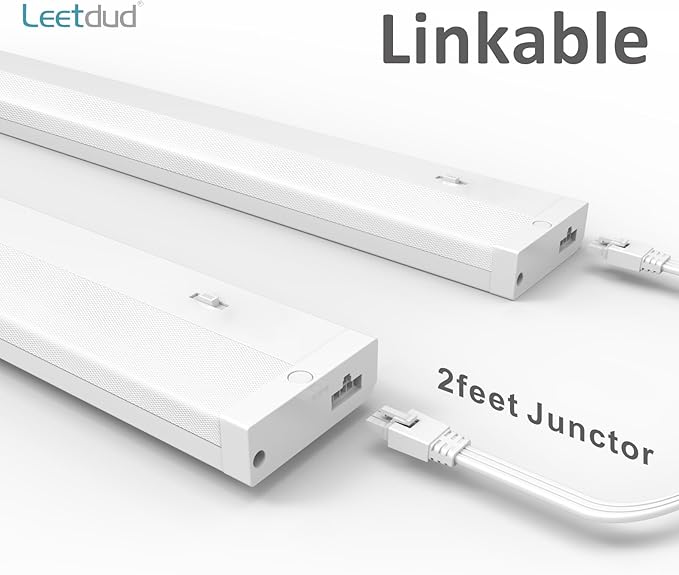 Leetdud LED Under Cabinet Lighting Hardwired or Plug in, 32 Inch 16W, Dimmable - Image 4