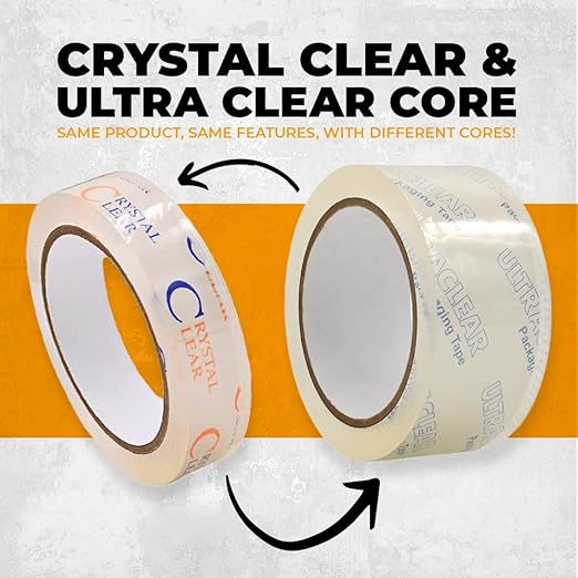 WOD CST22CC Crystal Clear See-Through Packing Tape – 1/2 inch x 110 yds. - Image 3