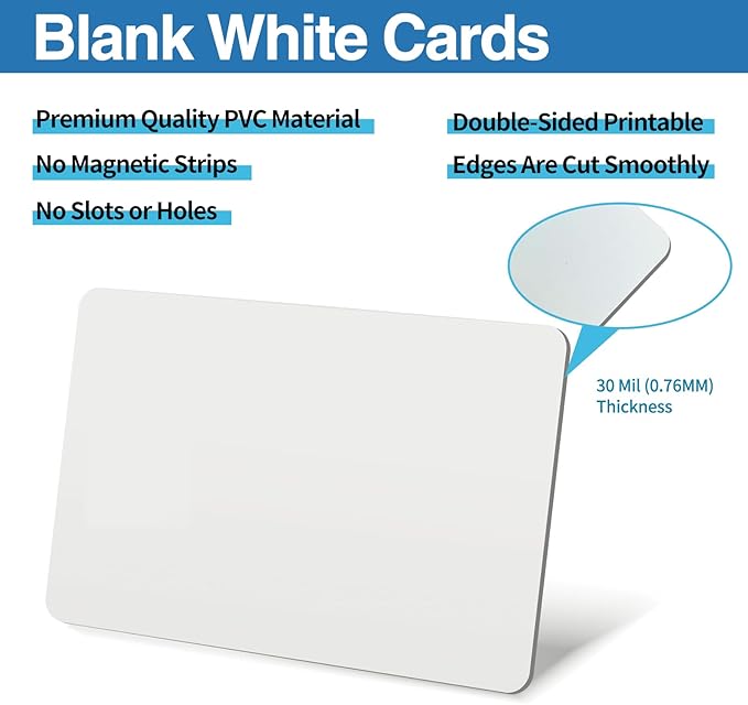 25 Pack - Premium Blank PVC Cards - Image 2