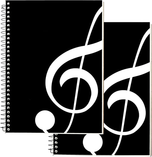 DOMMI Blank Sheet Music Composition Notebook 2 Packs, Manuscript Staff Paper by DOMMI