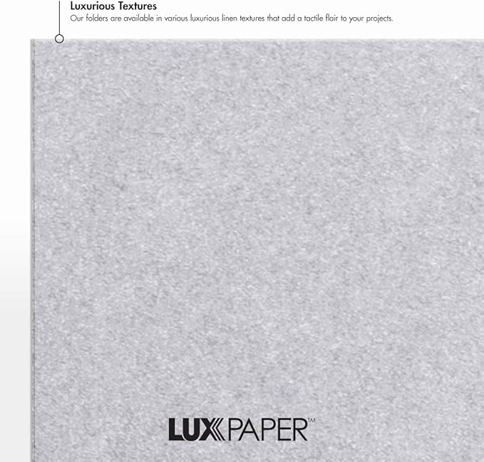 LUXPaper 9.5" x 12" Certificate Holders | Silver Metallic | 105lb. Cover | 50 - Image 6