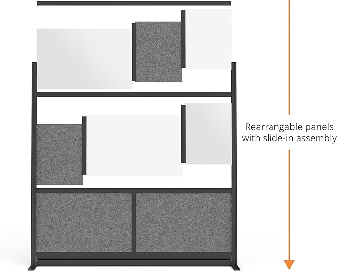 Stand Up Desk Store Expanse Modular Wall | 70'' x 70'' Wall | Expandable - Image 3