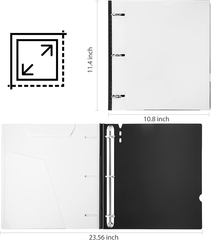WOT I 4-Pack Telescoping 3 Ring Binder 1 Inch, Expandable Flexible Binder - Image 7