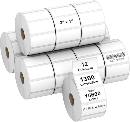AveneMark 12 Rolls 2" x 1" Direct Thermal Labels by AveneMark