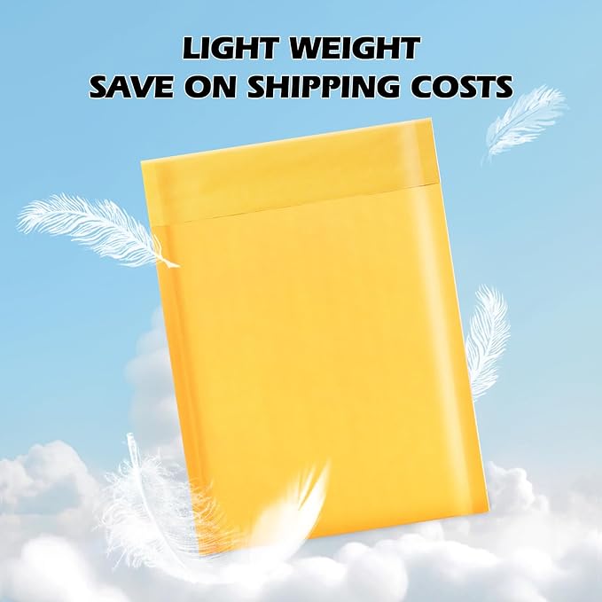 Ctarsthome 105Pack Yellow 4x8inch Kraft Bubble Mailers Small Business Mailing - Image 4