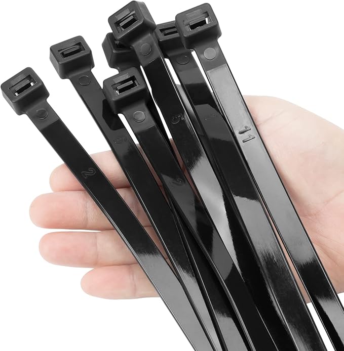 XINGO 12 inch Black Zip Ties Heavy Duty 100 PCS, 200 LBS Ultra Strong Plastic by XINGO