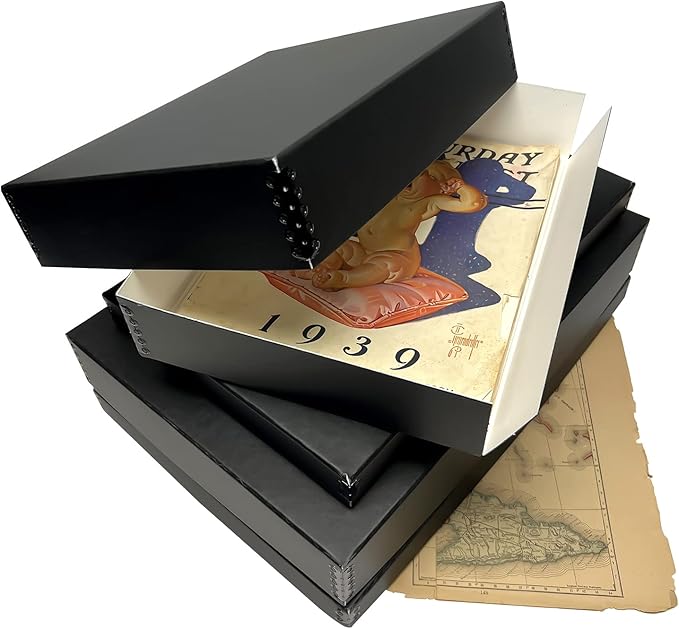 Lineco Museum Archival Storage Box, 13.75x19.75x1.5 in. Drop Front Design. - Image 5