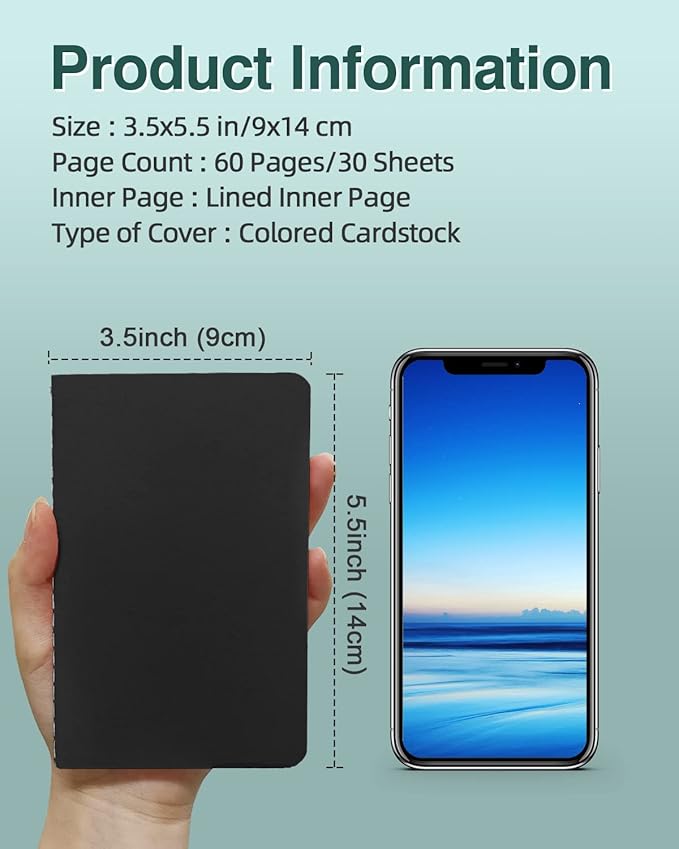 Lzerking Mini Notebooks Bulk 36 Pack Small Pocket Journal Notepads-Light Blue - Image 2