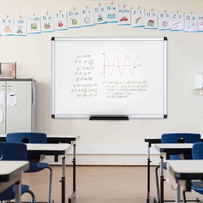 VIZ-PRO Magnetic Whiteboard/Dry Erase Board, 48 X 24 Inches, Includes 1 Eraser - Image 7