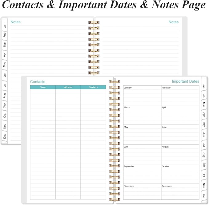 2026 Planner - A5 Weekly & Monthly Planner Spiral Bound, January 2026 - - Image 6