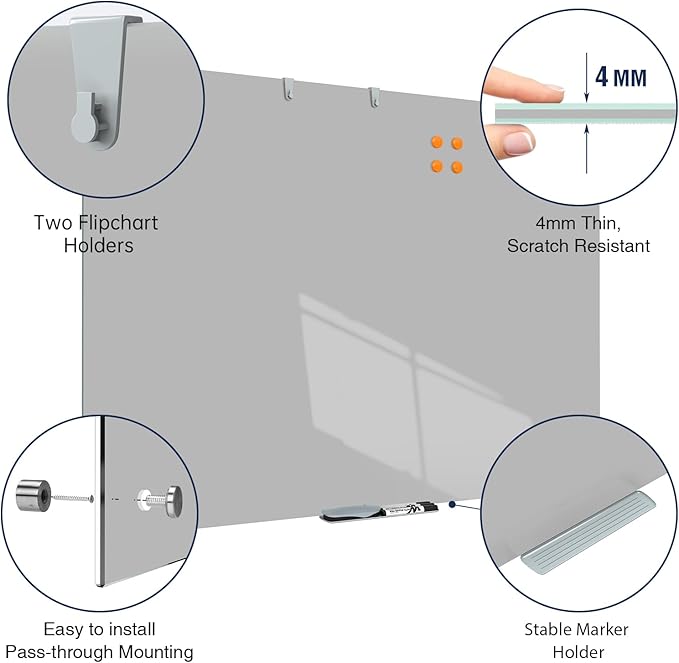 TSJ OFFICE Glass Dry-Erase Board - Image 3