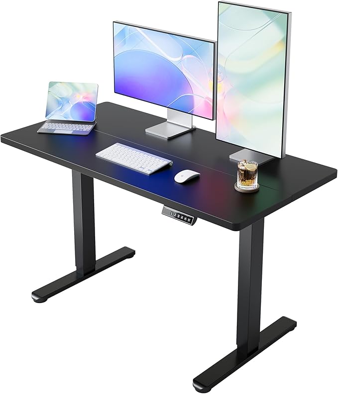 HUANUO 55 x 28 inch Electric Standing Desk Adjustable Height, 4 Memory Height by HUANUO