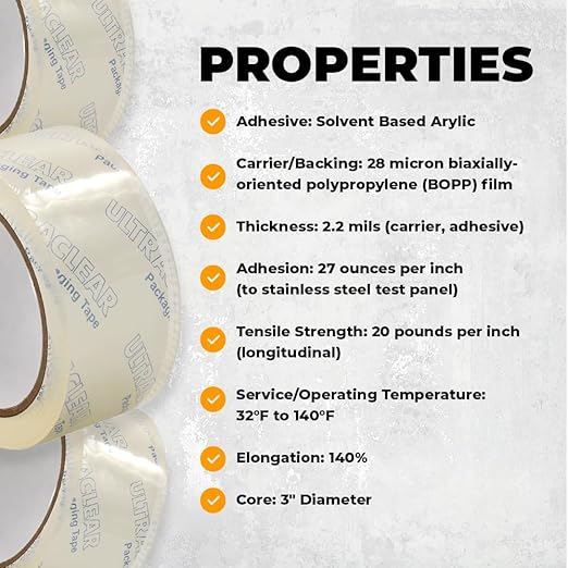 WOD CST22CC Crystal Clear See-Through Packing Tape – 1 inch x 110 yds. - Image 6