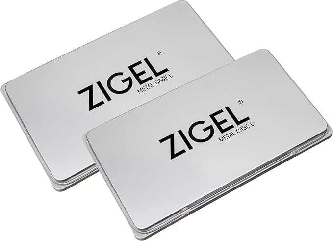 2 Pack Metal Case Stamp Pad Large Size, Sky Blue Color - Image 2