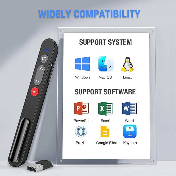 Laser Pointer for Presentations, Wireless Presenter Clicker for PowerPoint Slide - Image 6
